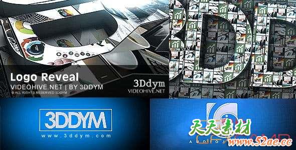 AE模板-仿漫威风格三维Logo动画 Super Hero Logo Reveal-天天素材网