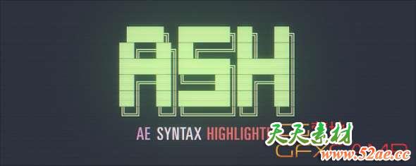 计算机黑客代码文本彩色显示AE脚本 Aescripts ASH Syntax Highlighter v1.0.1b Win/Mac + 使用教程-天天素材网