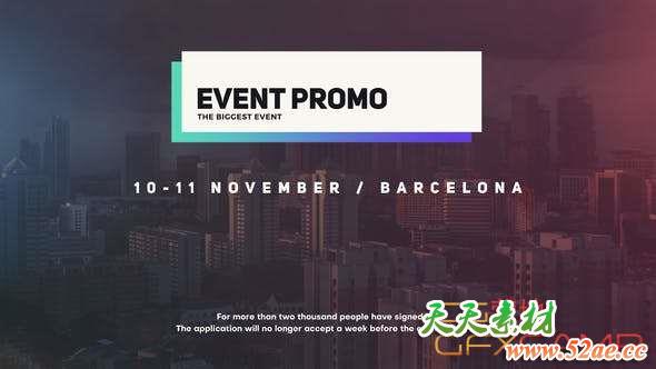 AE模板-活动介绍宣传视频片头 Modern Event Promo-天天素材网