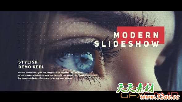 AE模板-动态视频幻灯片开场 Dynamic Slideshow-天天素材网