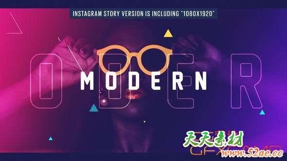 AE模板-简洁文字图片快闪片头 Clean Opener-天天素材网