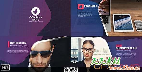 AE模板-时尚商务视频宣传包装 Favorite Business Typography-天天素材网