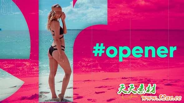 AE模板-旅游视频包装片头 Travel Vlog Opener-天天素材网