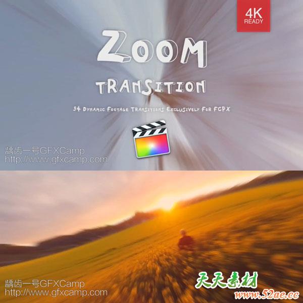 FCPX插件：摄像机冲击聚焦扭曲翻转旋转移动视频转场预设-天天素材网