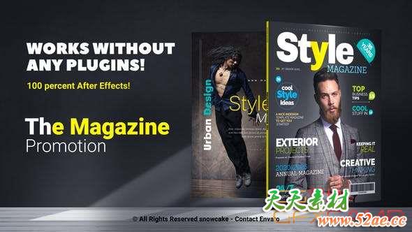 AE模板-时尚杂志展示介绍片头 The Magazine Promotion-天天素材网