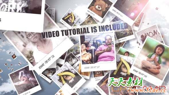 AE模板-天空相册照片群展示片头 Photo Slideshow-天天素材网