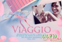 AE模板-清新浪漫婚礼照片相册片头 Viaggio – Romantic Gallery-天天素材网