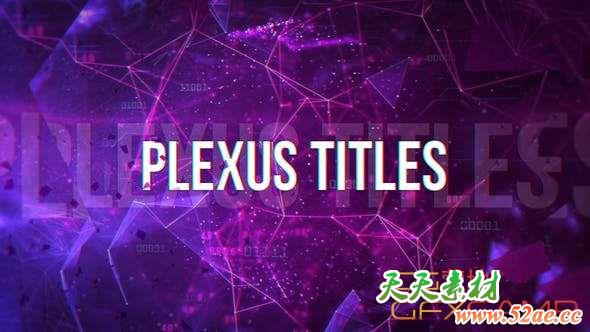 AE模板-高科技背景文字开场 Hi-Tech Dynamic Titles-天天素材网