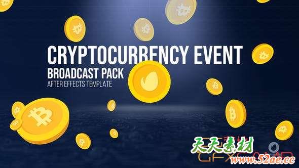 AE模板-虚拟货币项目活动包装片头 Cryptocurrency Event Broadcast Pack-天天素材网