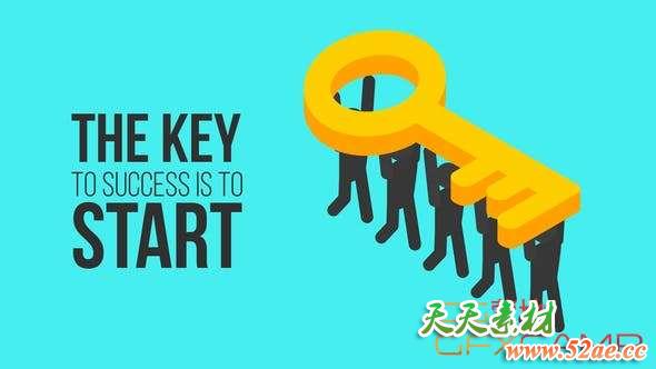 AE模板-三维等距卡通小人物火柴人MG动画元素包 Pictogram Isometric-天天素材网