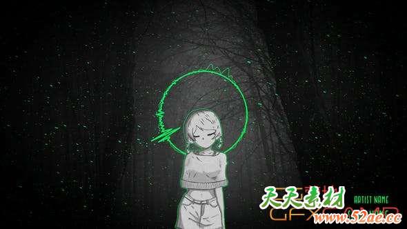 Animated Audio Spectrum Music Visualizer