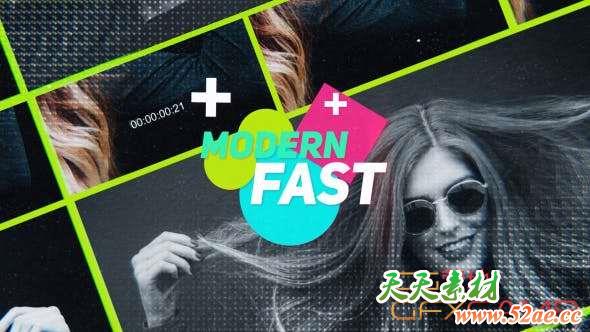 AE模板-旅游时尚图片展示片头 Travel and Modern Opener-天天素材网