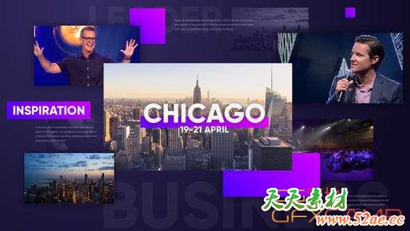 AE模板-现代感活动项目宣传片头 Modern Event Promo-天天素材网