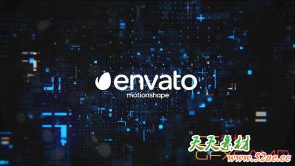 AE模板-未来科幻风格Logo动画 Technology Smart Logo-天天素材网