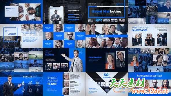 AE模板-活动会议人员介绍片头 Marketing Event-天天素材网