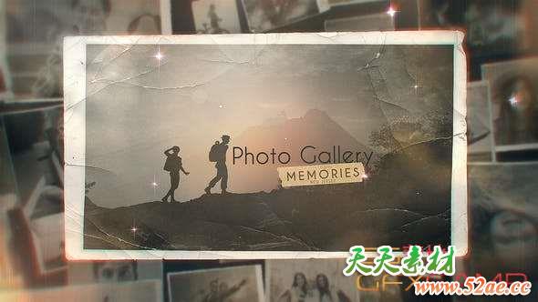 AE模板-老照片回忆相册片头 Memories Photo Gallery-天天素材网