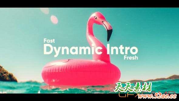 AE模板-节奏感图片文字开场 Dynamic Fast Intro-天天素材网