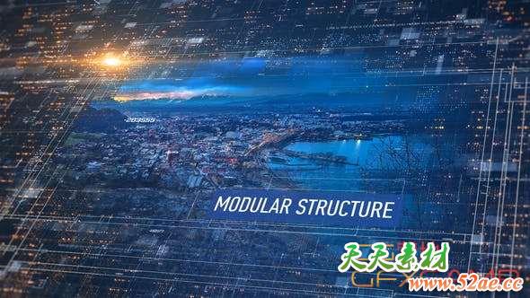 AE模板-科技感视频包装片头 Digital Corporate Presentation-天天素材网