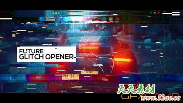 AE模板-未来科技感视差图片开场 Future Glitch Opener-天天素材网