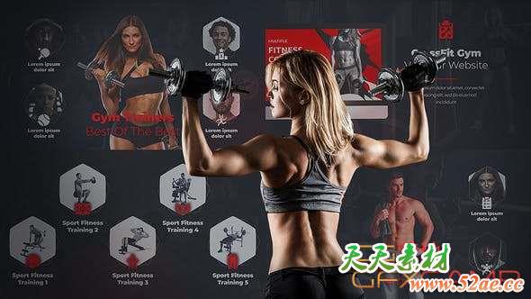 AE模板-健身活动宣传包装片头 Sport Event-天天素材网