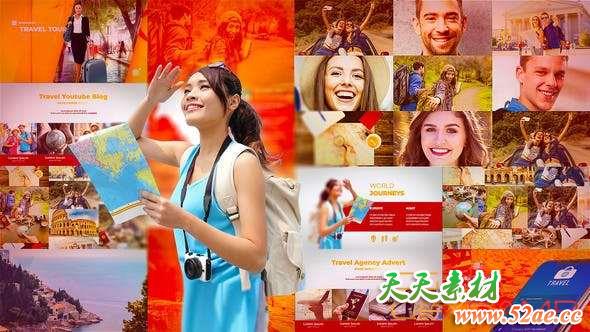 AE模板-旅行社旅游宣传包装片头 Travel Booking Promo-天天素材网