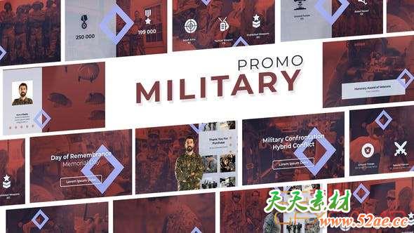 AE模板-军队武装宣传包装片头 Airsoft War – Military Promo-天天素材网