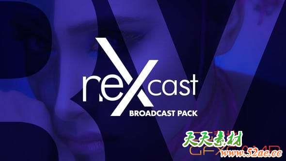 AE模板-时尚电视栏目包装 NEXcast Broadcast & TV Identity Package-天天素材网