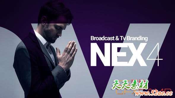 AE模板-栏目包装预告片头 NEX4 Broadcast & TV Identity Package-天天素材网