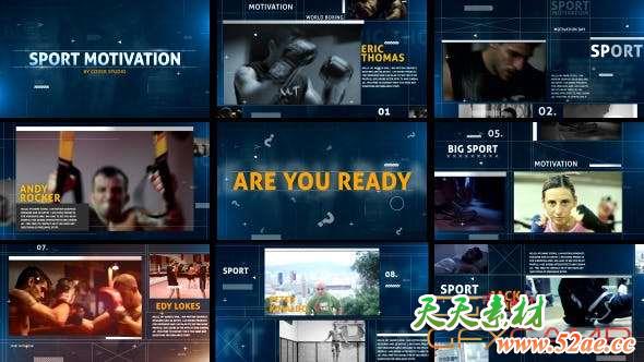 AE模板-体育运动视频包装片头 Sport Motivation-天天素材网
