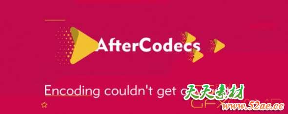 AE/Premiere/Encoder加速渲染编码插件 Aescripts AfterCodecs v1.6.4 Win/Mac破解版-天天素材网