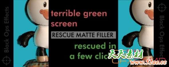 抠像细节还原修复AE/PR插件 Aescripts Rescue Matte Filler v1.1 Win/Mac破解版+ 使用教程-天天素材网