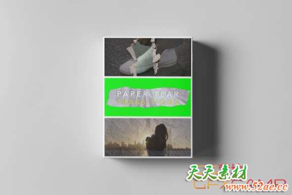 撕纸定格遮罩转场视频素材 Tropic Colour – Paper Tear Transitions-天天素材网