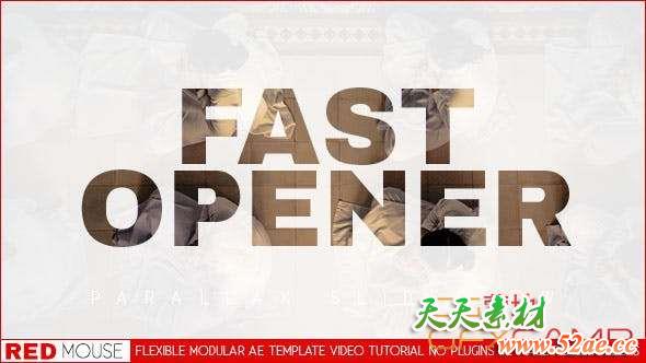 AE模板-文字图片切换快闪片头 Stomp Opener-天天素材网