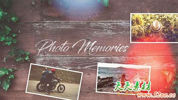 AE模板-唯美照片相册回忆片头 Photo Memories-天天素材网