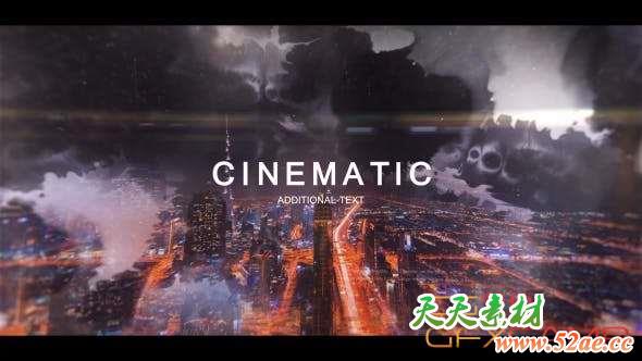 AE模板-水墨遮罩视差宣传片头 Ink Cinematic Trailer-天天素材网