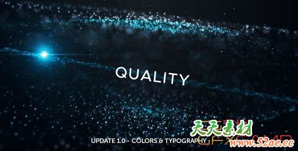 AE模板-粒子飘动背景文字宣传片头 Space Particles-天天素材网