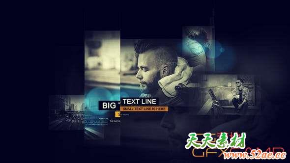 AE模板-黑暗背景图片视频介绍片头 Imaginary-天天素材网