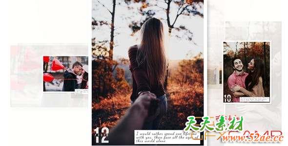 AE模板-简洁幻灯片照片相册片头 Clean Slideshow-天天素材网