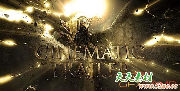 AE模板-史诗大气文字图片宣传片头 Cinematic Trailer 4-天天素材网