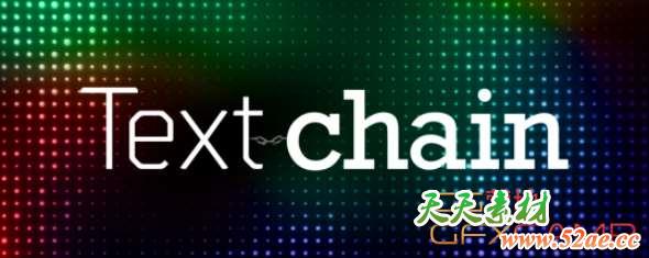 文字样式编辑AE脚本 Aescripts Text Chain v1.1 + 使用教程-天天素材网