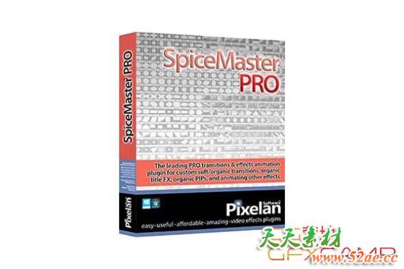 AE/Premiere/Vegas视频特效转场插件 Pixelan SpiceMaster Pro 3.02 Win破解版-天天素材网