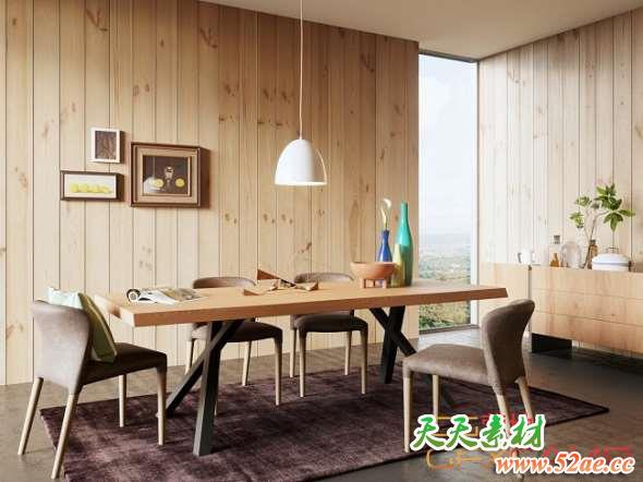 室内厨房家具3D模型 Maxtree Interior Models Vol.5-天天素材网