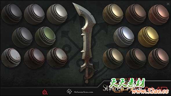 布料钢铁石头木头材质预设 Artstation – Stylized Pack Substance Painter-天天素材网