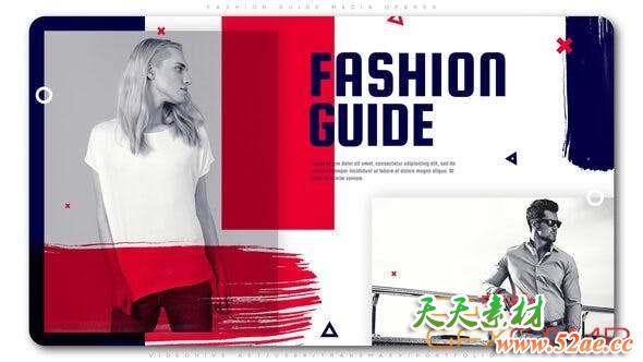 AE模板-时尚视频包装片头 Fashion Guide Media Opener-天天素材网