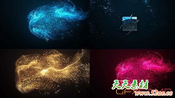 AE模板-粒子飘散Logo动画 Elegant Particle Logo-天天素材网