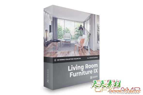 客厅卧室家具3D模型 CGAxis – 3D Models Collection Volume 106 – Living Room Furniture IX (C4D/MAX/FBX/OBJ等格式)-天天素材网