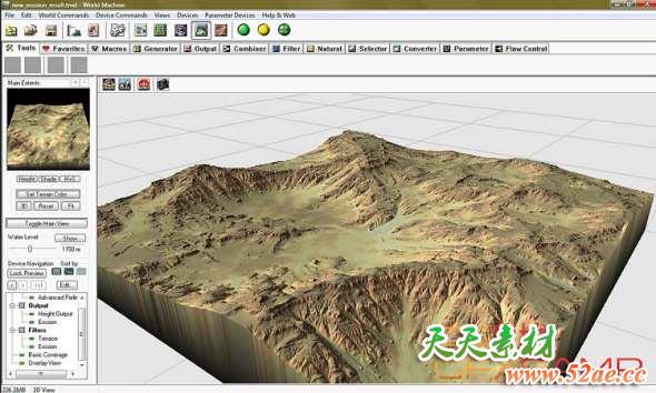 真实三维地形生成软件 World Machine Pro 3 Build 3026 Win破解版-天天素材网
