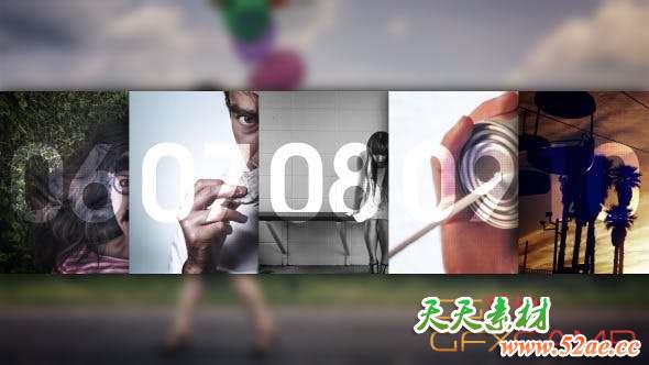 AE模板-简洁幻灯片图片切换片头 Simple Photo Slide-天天素材网