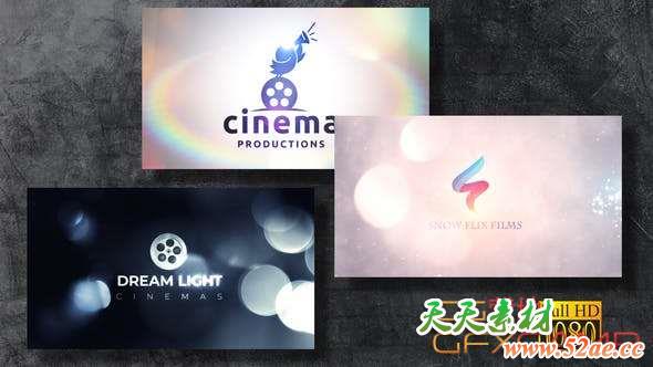 AE模板-梦幻虚焦粒子背景Logo动画 Bokeh Logo Revealers V1-天天素材网