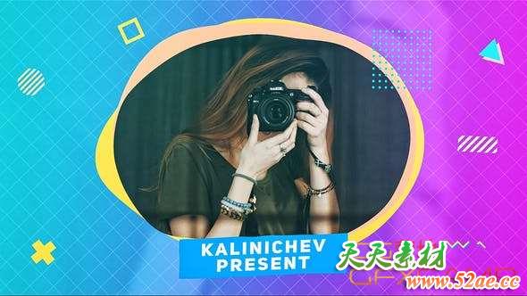 AE模板-彩色图形遮罩开场宣传片 Liquid Opener-天天素材网